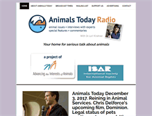 Tablet Screenshot of animalstodayradio.com